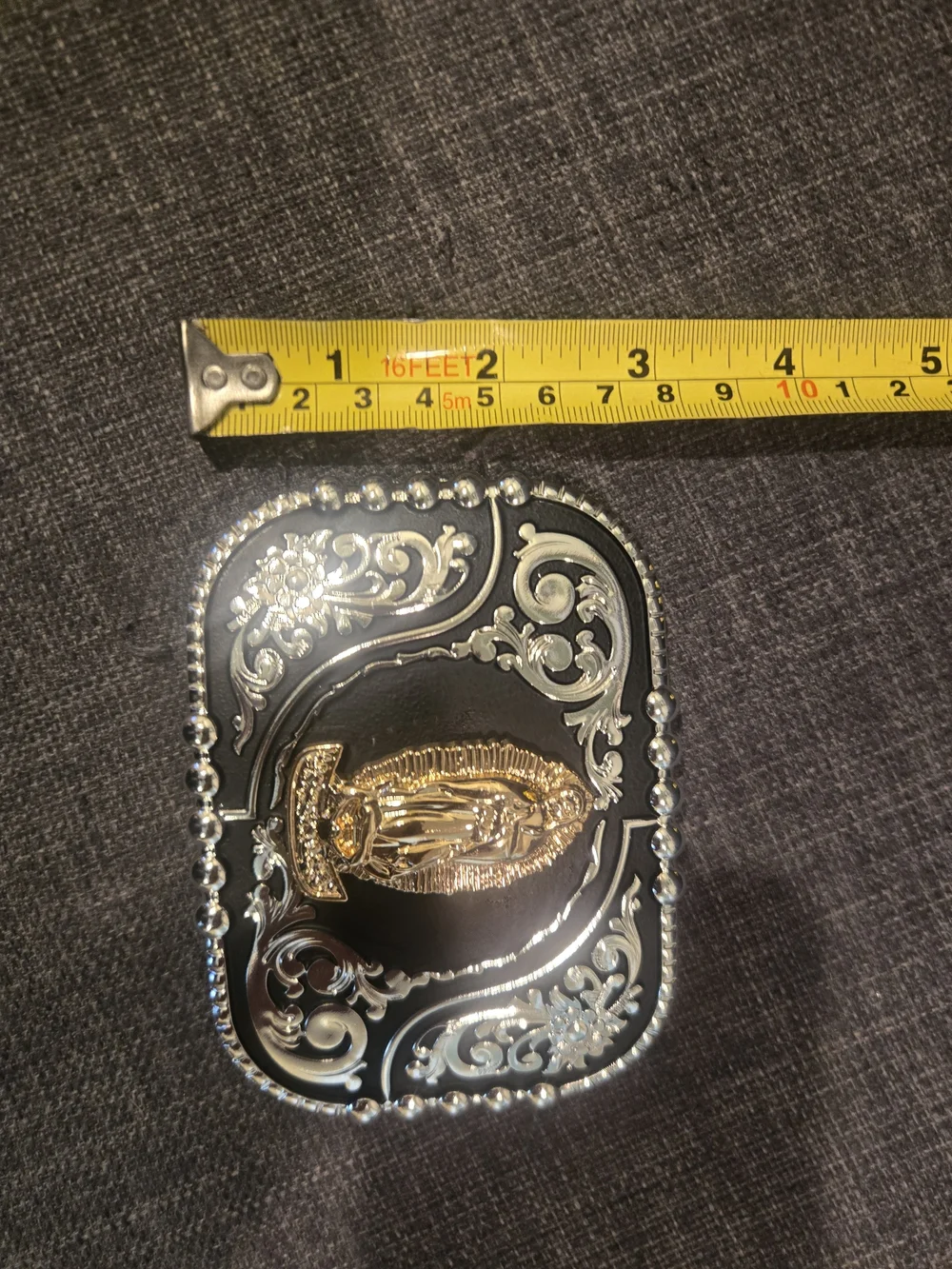 Western Belt Buckle Virgen De Guadalupe